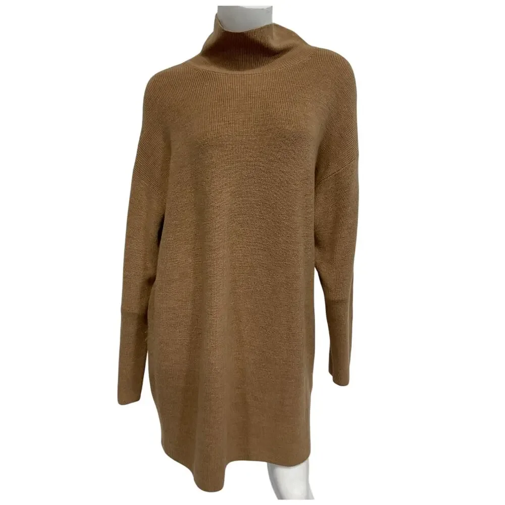 Babaton Cozy Heather Gold Camel Maclean Sweater Dress Size 2